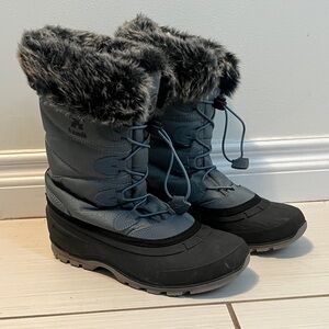 Kamik Women's Gray and Black Winter Boots